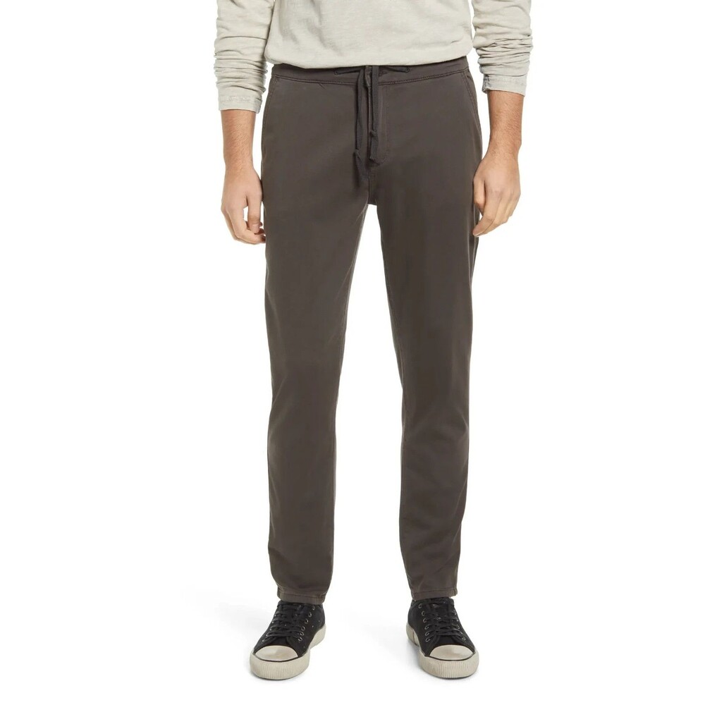 NEW DL1961 Jay Men's 32x34 Track Chino Jogger Pants Drawstring Waist Gray Casual